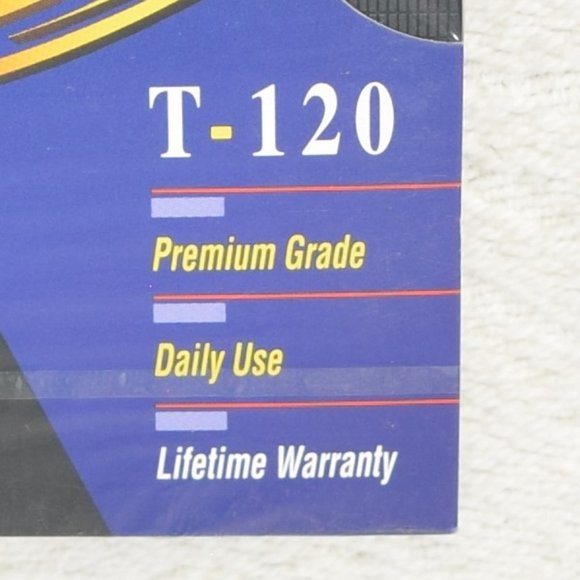 SEALED GE Hi-Fi Stereo T-120 VHS Movies Blank Video Tape 6 Hour Premium Vintage - Picture 2 of 7